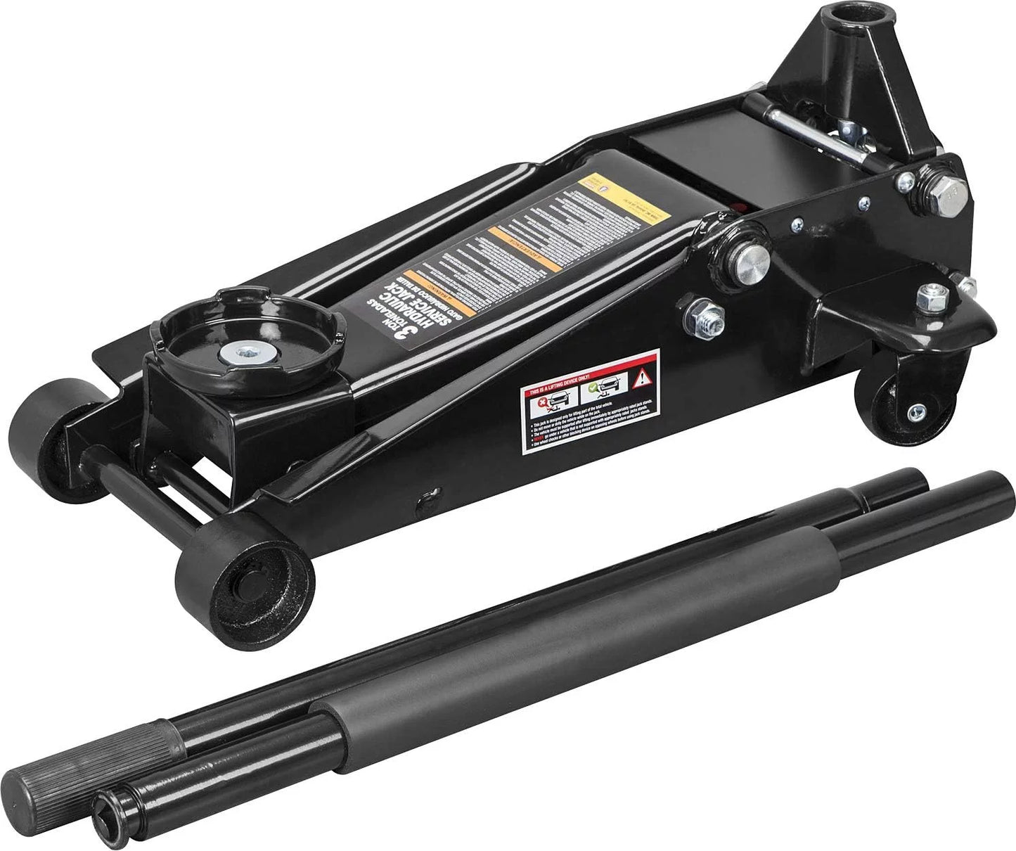 Gato hidráulico de taller Torin de 3 toneladas – acero resistente, bomba de doble pistón, modelo DWT830023B