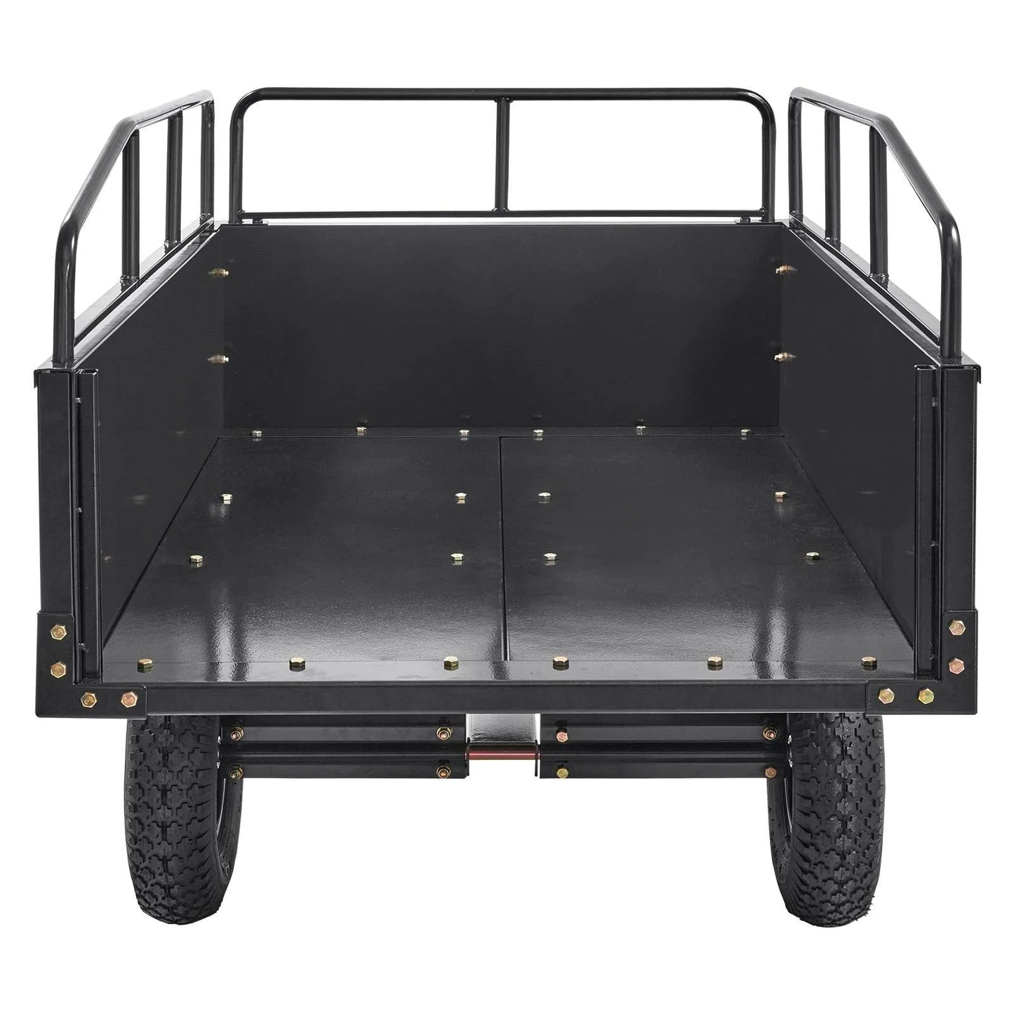 Remolque utilitario volquete VEVOR para ATV – 680 kg, 425 L – acero resistente con barandillas removibles