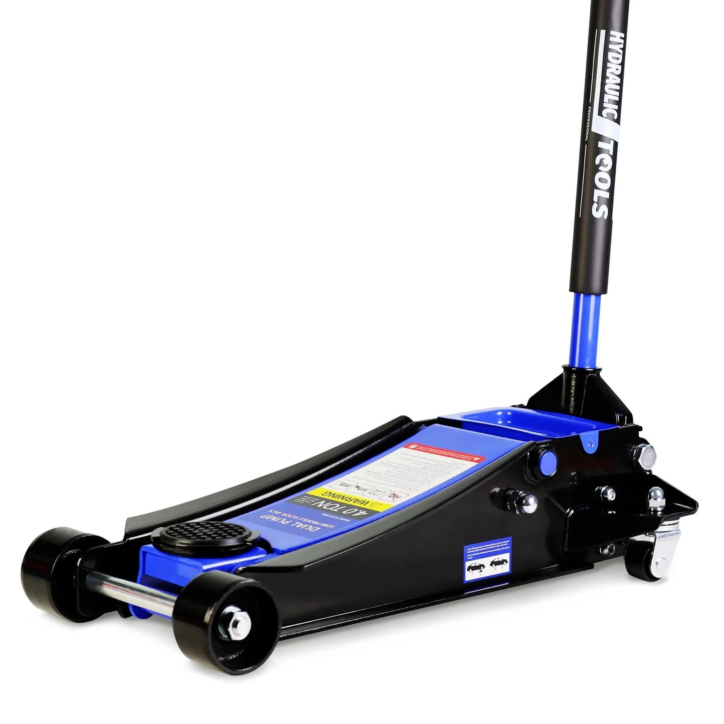 2025 Gato hidráulico bajo de 3 toneladas – Gato rodante robusto con doble bomba hidráulica, altura de elevación de 9,8 a 49,5 cm (3,86"–19,49"), capacidad de carga 6000 lbs (2727 kg)
