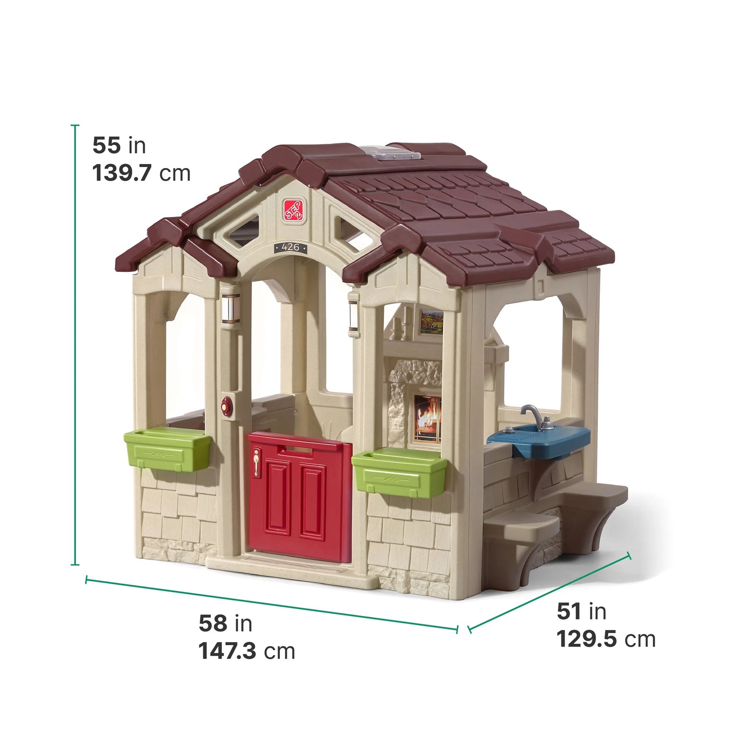 Casita Encantadora™ con Timbre Funcional y Espacio de Juego Abierto