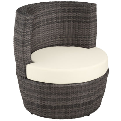 Conjunto De Ratán Y Aluminio Nizza - Gris