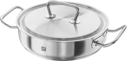 ZWILLING 5-Piece Cookware Set, 4 Lids, Suitable for Induction, Stainless Steel, Passion, Bright Grey, Diameter 16 cm, Diameter 20 cm, Diameter 24 cm, Diameter 28 cm