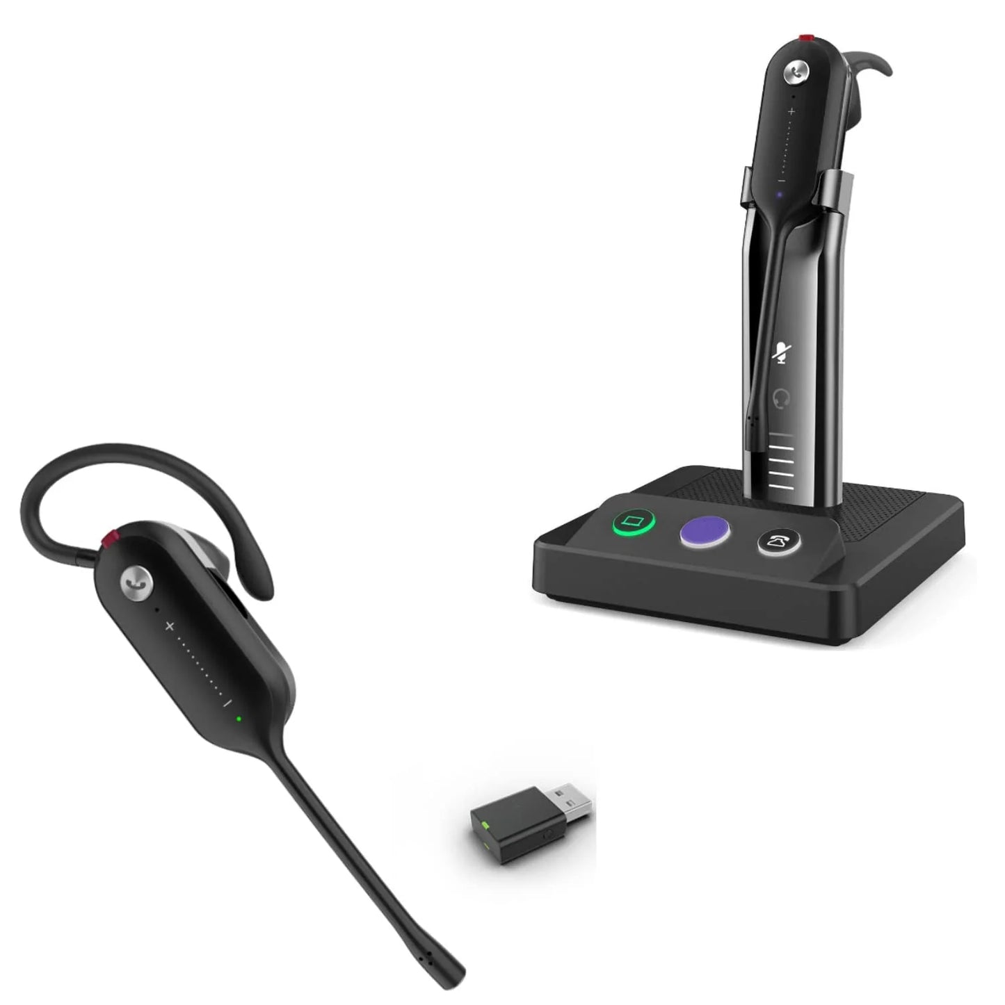 Auriculares inalámbricos DECT con base de carga para teléfono de escritorio