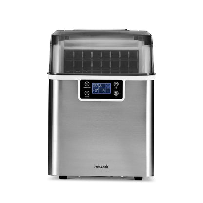 2025 Máquina de Hielo de Encimera Newair® – Cubos de Hielo Transparentes, Acero Inoxidable