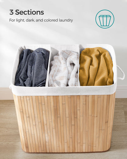 025 Juego de 3 cestos para ropa con tapa