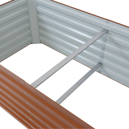 2025 Cama Elevada Rectangular para Jardín Sunnydaze de Acero Galvalume - 180 cm