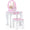 Tocador Infantil Con Taburete Y Espejo Mesa De Maquillaje Costway 49 X 34 X 90 Cm