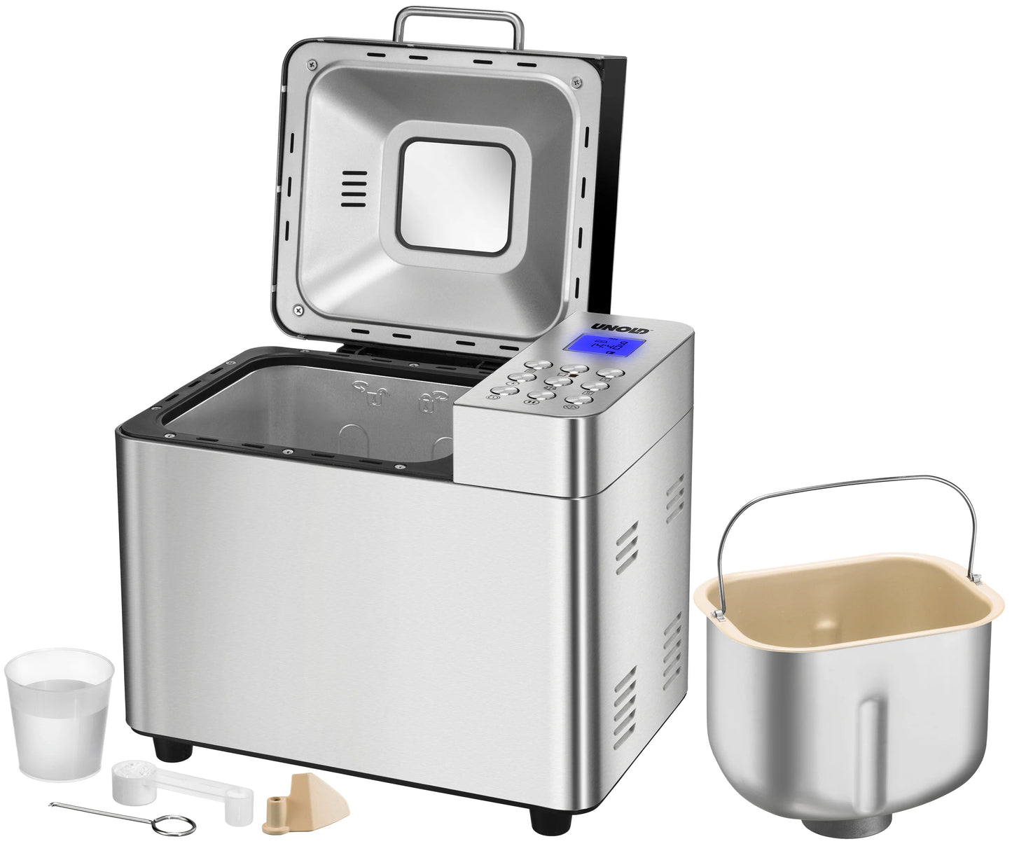 2025 Máquina de pan Backmeister® Edel de acero inoxidable, 550 W, 16 programas automáticos