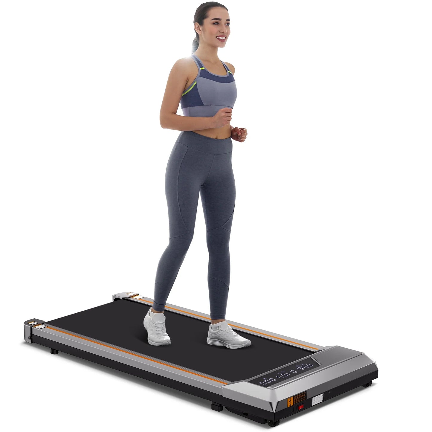 Cinta de correr Naipo 2,5 CV para uso doméstico con pantalla LCD, ruedas de transporte y capacidad máxima de 120 kg.