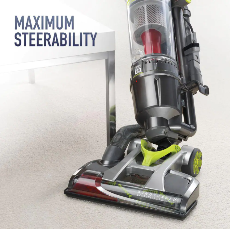 2025 Aspiradora vertical sin bolsa para pelos de mascotas HOOVER UH72400 WindTunnel Air Steerable
