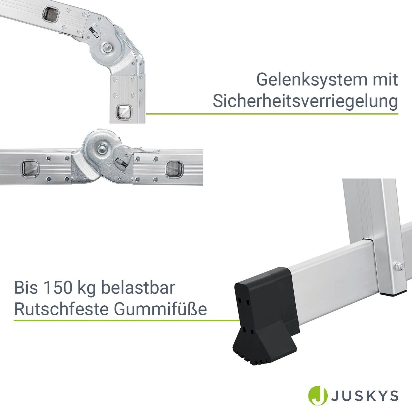 2025 Escalera multifuncional de aluminio 3,6 m – Versátil, estable y compacta