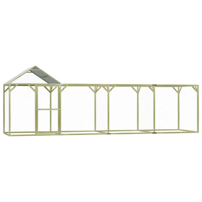 2025 Gallinero exterior 6 x 1,5 x 2 m – Recinto seguro de madera impregnada para aves y pequeños animales
