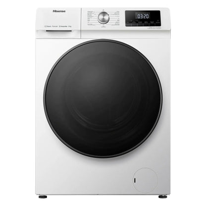 2025 Lavadora Hisense WFQA8014EVJM de carga frontal, 8 kg, 1400 rpm, color blanco