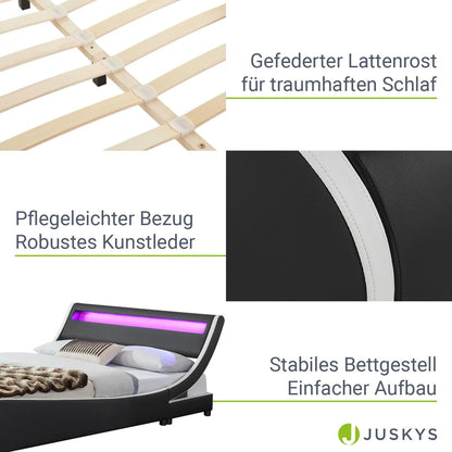 2025 Cama tapizada Valencia 140x200 cm en blanco