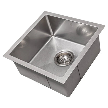 Fregadero de Bar de Cubeta Única de 15 Pulgadas con Montaje Bajo Encimera en Acero Inoxidable Satinado ZLINE Boreal (SUS-15S)