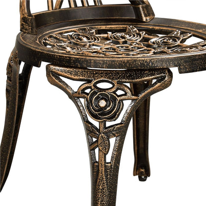 Conjunto De Mesa Y Sillas Exterior Vintage Para Balcón Bronce