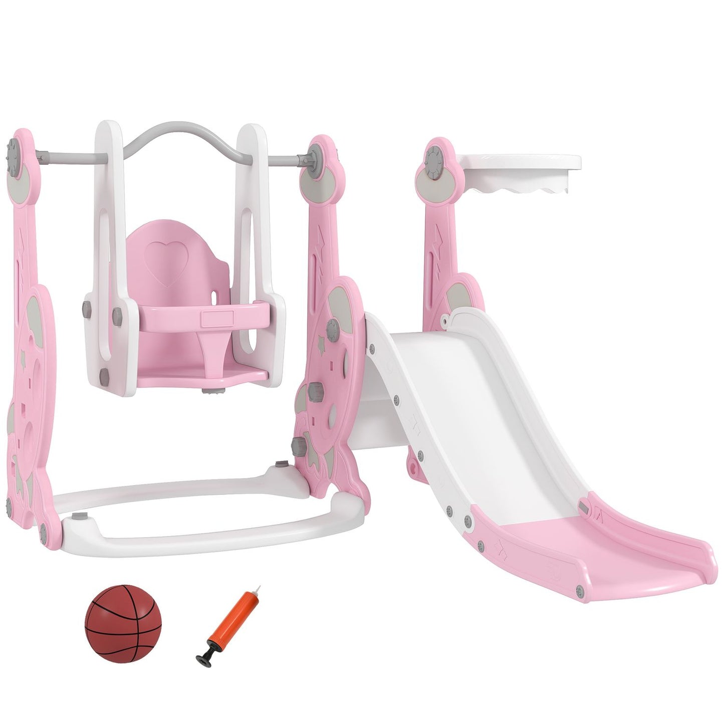 Tobogán Infantil 4 En 1 Con Columpio Y Tobogán Multicolor Aiyaplay