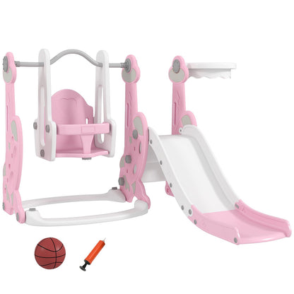 Tobogán Infantil 4 En 1 Con Columpio Y Tobogán Multicolor Aiyaplay