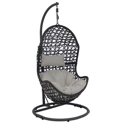 2025 Silla Colgante Tipo Huevo Sunnydaze Cordelia con Estructura de Acero y Cojín