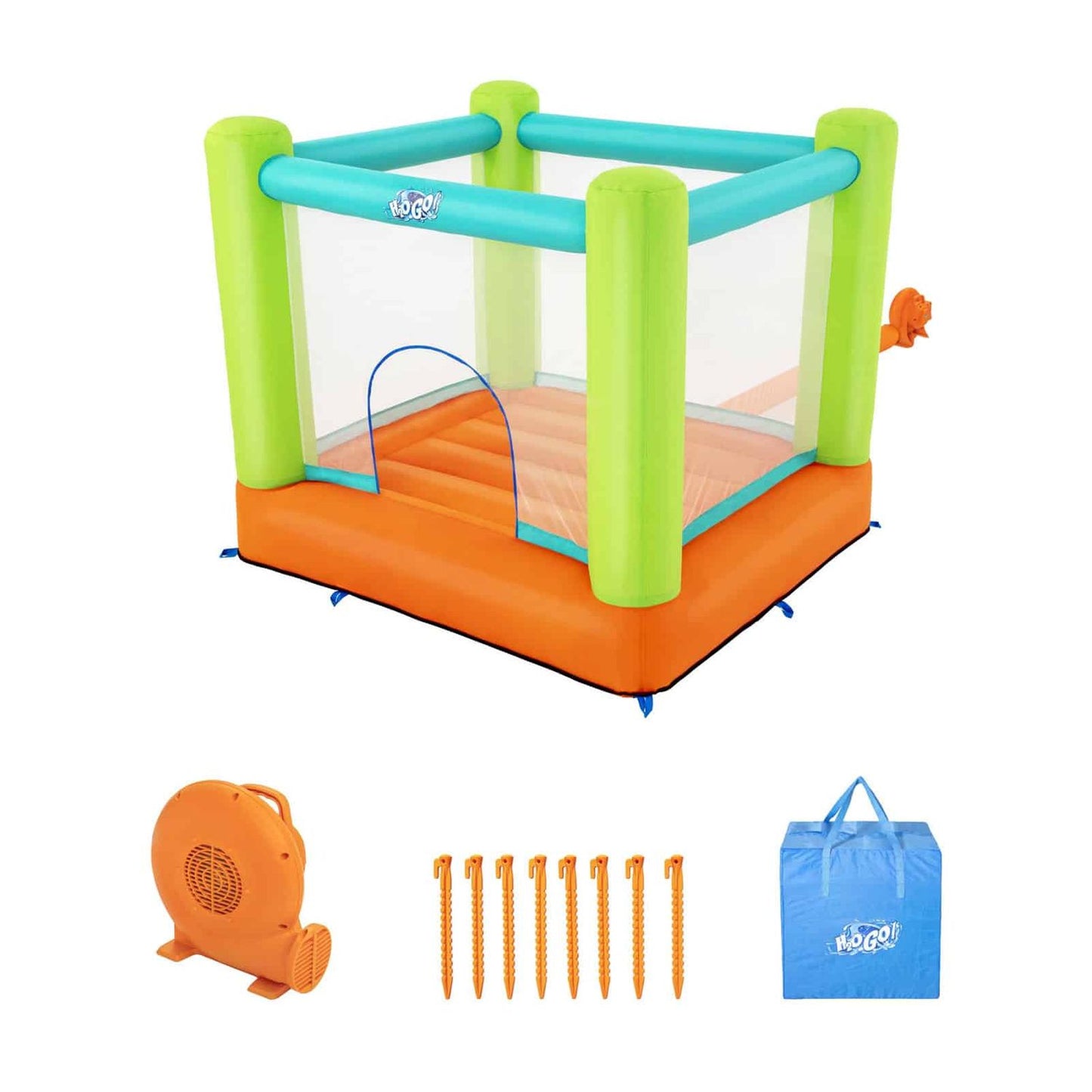 Castillo Hinchable Saltador Bestway 194x175x170 Cm Con Bomba De Hinchado Continuo