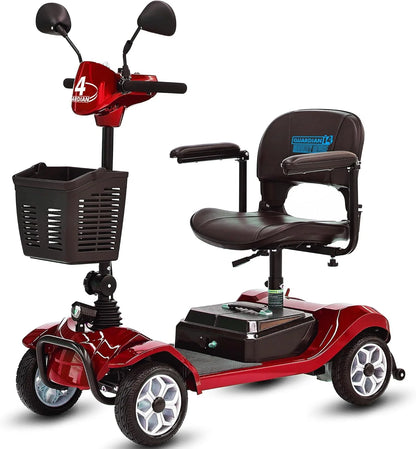 2025 Scooter eléctrico de 4 ruedas – silla de ruedas motorizada compacta y eficiente para adultos y personas mayores
