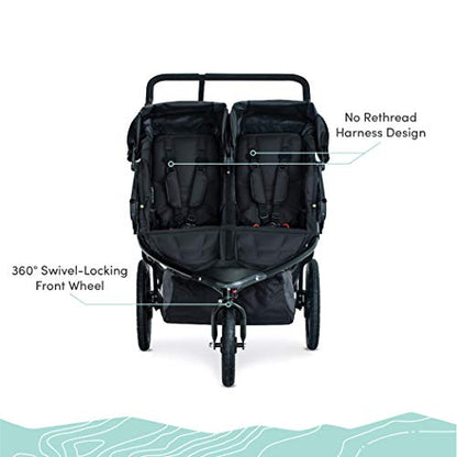 2025 Coche Doble para Correr BOB Gear Revolution Flex 3.0 Duallie, Negro Grafito