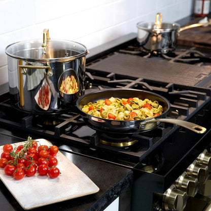 Set de Cocina de 10 Piezas No Tóxico en Acero Inoxidable con 3 Piezas de Cerámica Antiadherente ZLINE (CWSETL-NS-10)