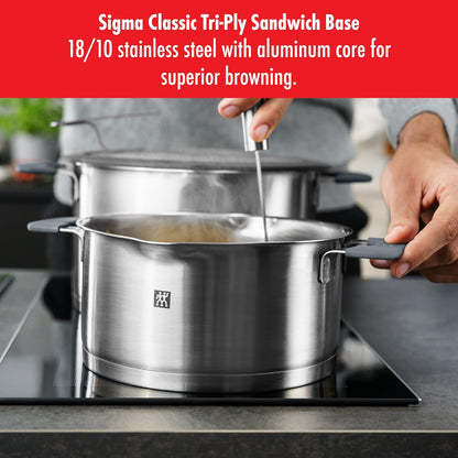 ZWILLING SIMPLIFY 66870-005-0 Pots set Stainless steel 5 pcs. Stainless steel, Silver Black