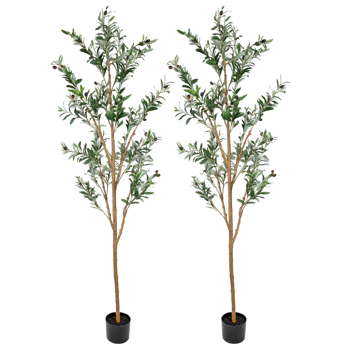 2025 Árbol de olivo artificial en maceta con hojas de seda de Sunnydaze