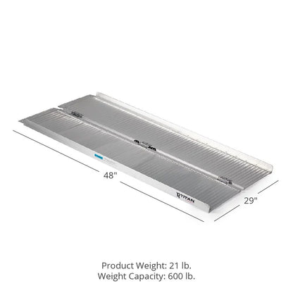 2025 Titan Ramps rampa plegable simple de 4 pies para silla de ruedas – capacidad de carga de 600 lb.