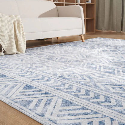 Alfombra bohemia 9x12 para sala de estar, alfombra moderna en tonos neutros para decoración de dormitorio