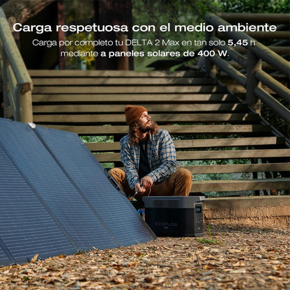 EcoFlow DELTA 2 Max Portable Power Station, 2048Wh, 3000 AC Cycles LFP Battery 80% Charge in 53mins, Power Up to 3100W Quiet Solar Generator for Home/Caravan/Camping
