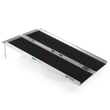 2025 Titan Ramps rampa plegable simple para silla de ruedas, 4 pies – capacidad de carga de 500 lb.