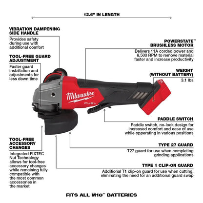 2025 Kit combinado M18 FUEL 18V con 7 herramientas y batería de 5,0 Ah de ion de litio sin escobillas