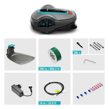 2025 Robot cortacésped Gardena SILENO minimo 350 m²: cortacésped inteligente con conectividad óptima, programable vía la aplicación Gardena Bluetooth (15208-47)