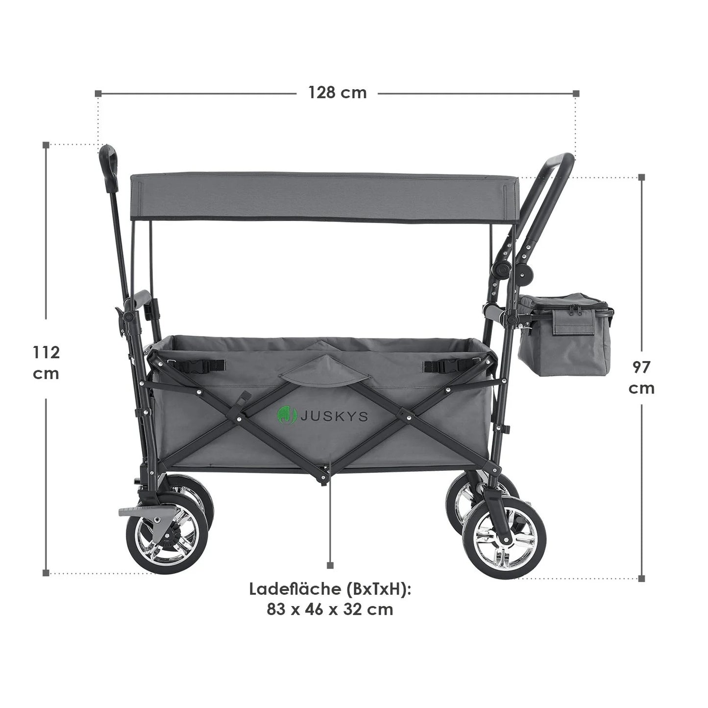 2025 Carro plegable con techo y bolsa