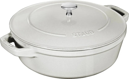 2025 Cocotte de 4 piezas, 24 cm, redonda, Trufa Blanca, apilable