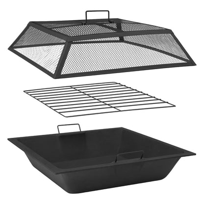 Conjunto de insertos para chimenea Hampton Bay de acero de 24″ con tapa de malla, kit de reemplazo de 3 piezas