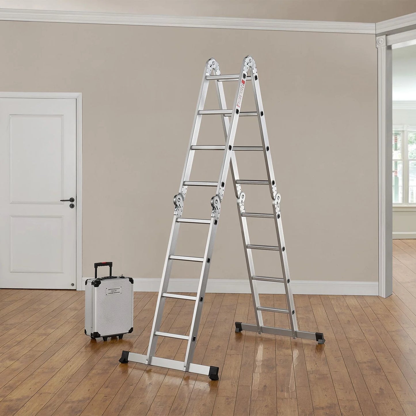 2025 Escalera multifuncional de aluminio 3,6 m – Versátil, estable y compacta
