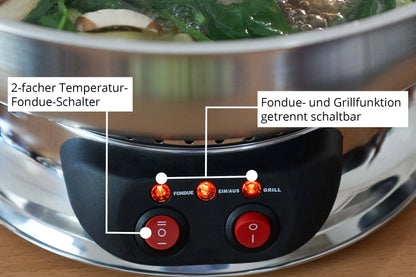 2025 Asia-Fondue – Set eléctrico para fondue de caldo y aceite, temperatura ajustable, accesorios para 6 personas