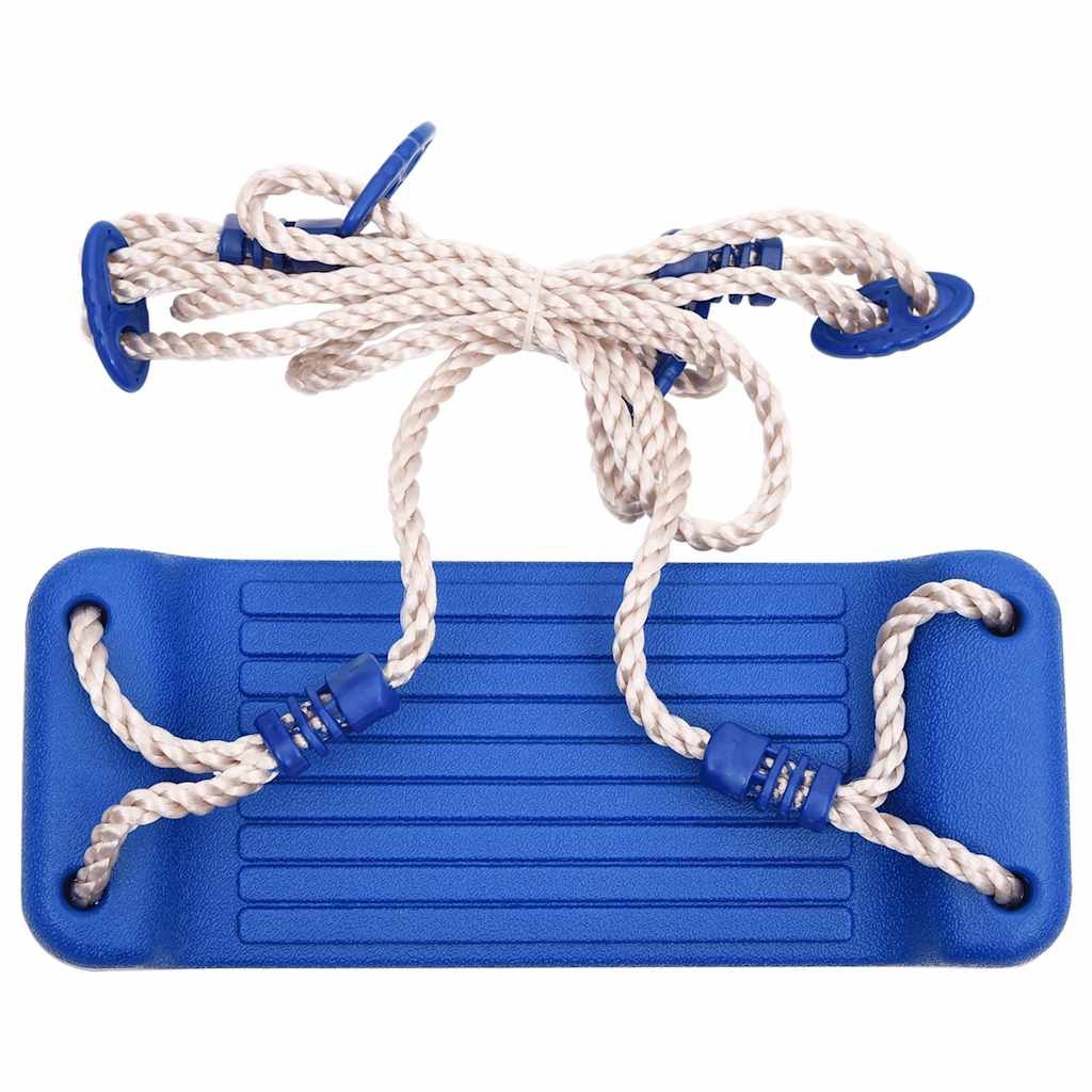 Columpios Con Cuerdas 2 Unidades Polietileno Azul 37x15 Cm Vidaxl