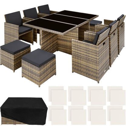 Conjunto De Ratán Sintético Nueva York - Natural