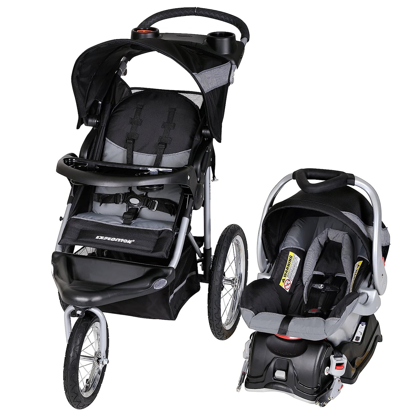2025 Sistema de Viaje para Correr Baby Trend Expedition Jogger, Blanco Milenario