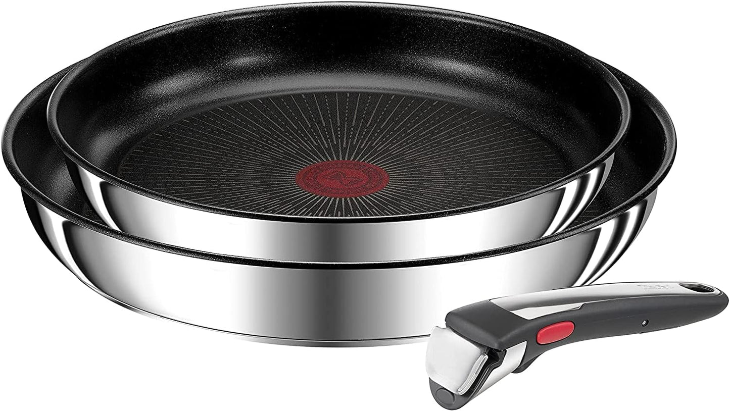 Tefal Ingenio Preference On Set of 2 Frying Pans 24/28 cm + 2 Saucepans 16/20 cm + 24 cm Pot + 26 cm Wok + 2 Removable Handles + 5 Accessories | Induction Safe, Non-Stick, PFOA Free