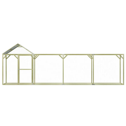 2025 Gallinero exterior 6 x 1,5 x 2 m – Recinto seguro de madera impregnada para aves y pequeños animales