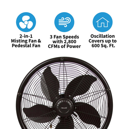 2025 Ventilador Nebulizador para Exteriores Newair – Combinado 2 en 1 – 2,800 CFM