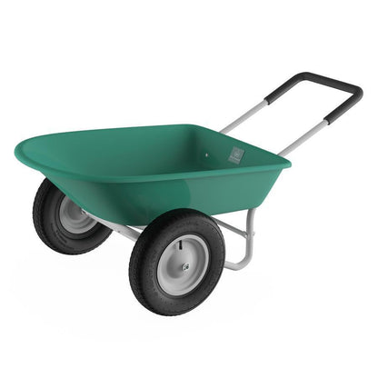 2025 Carretilla de Dos Ruedas, Gran Capacidad, Carro Utilitario Volteable para Jardinería, Paisajismo, Mantenimiento de Césped y Bricolaje