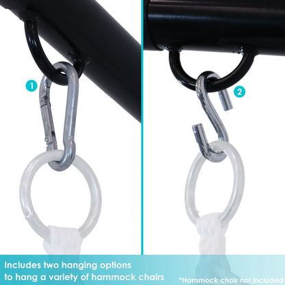 2025 Sunnydaze Hanging C-Stand para Silla Hamaca Colgante