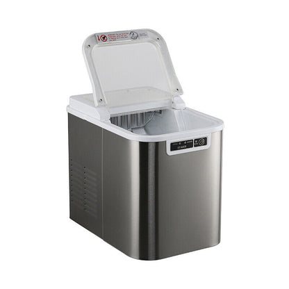 2025 Máquina de hacer hielo portátil CJC para mostrador con asa, bandeja de hielo y pala – para cocina, hogar, fiestas – 110V