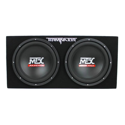 2025 Caja de bajos MTX TNE212D de 12″ 1200W con amplificador monobloque de 1500W y condensador de 2 Faradios